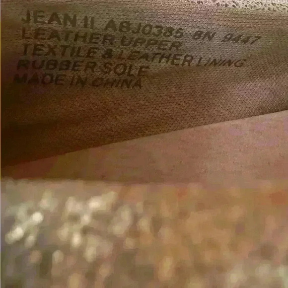 Abeo “Jean 11” Taupe Metallic Leather Slip On Loafer Size 8 Narrow Like New! - Picture 11 of 12